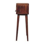 Mini Curved Solid Mango Wood Console Table – Honey Caramel Finish