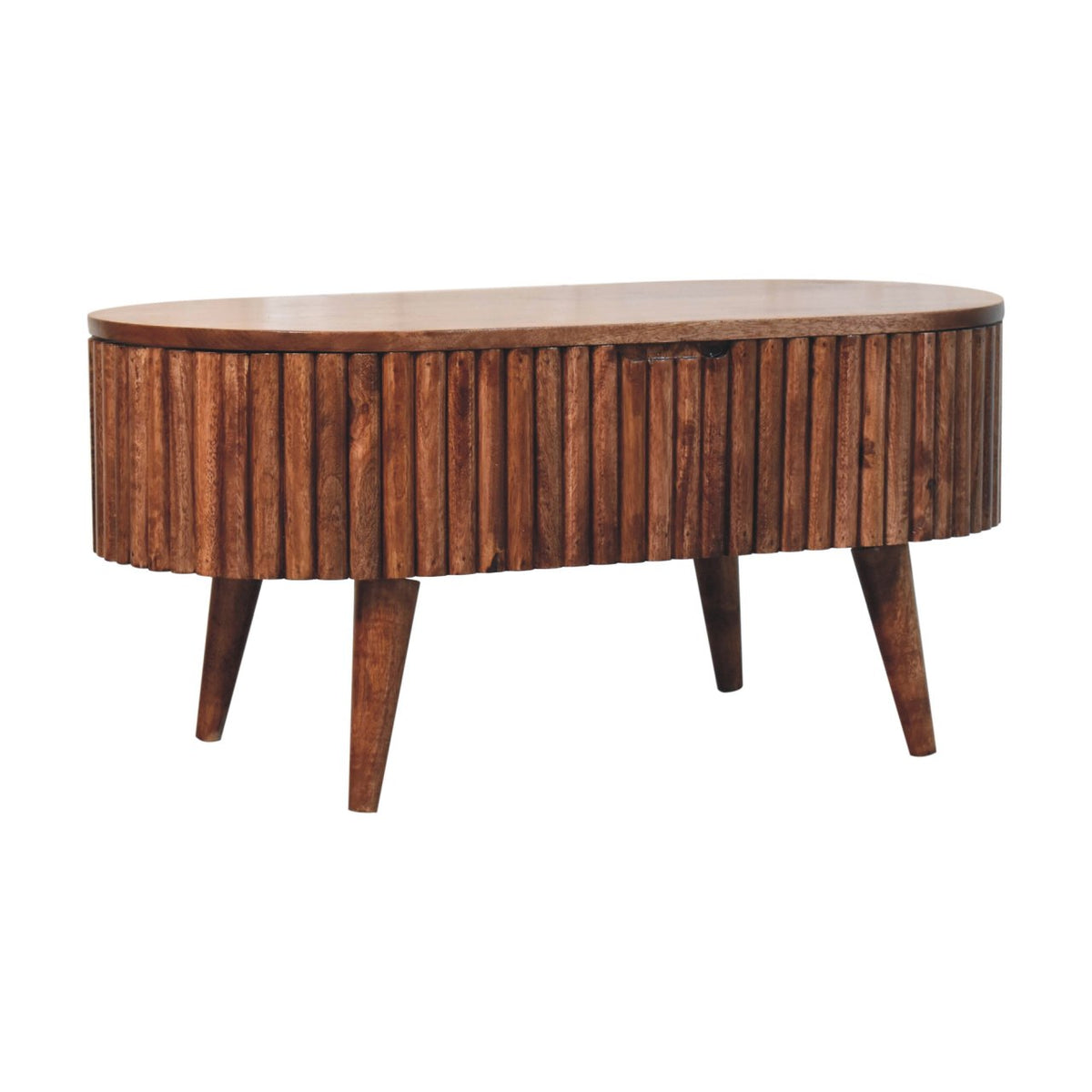 Mokka Solid Mango Wood Coffee Table – Honey Caramel Finish