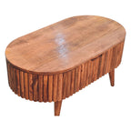 Mokka Solid Mango Wood Coffee Table – Honey Caramel Finish