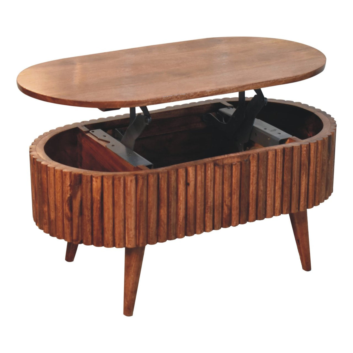 Mokka Solid Mango Wood Coffee Table – Honey Caramel Finish