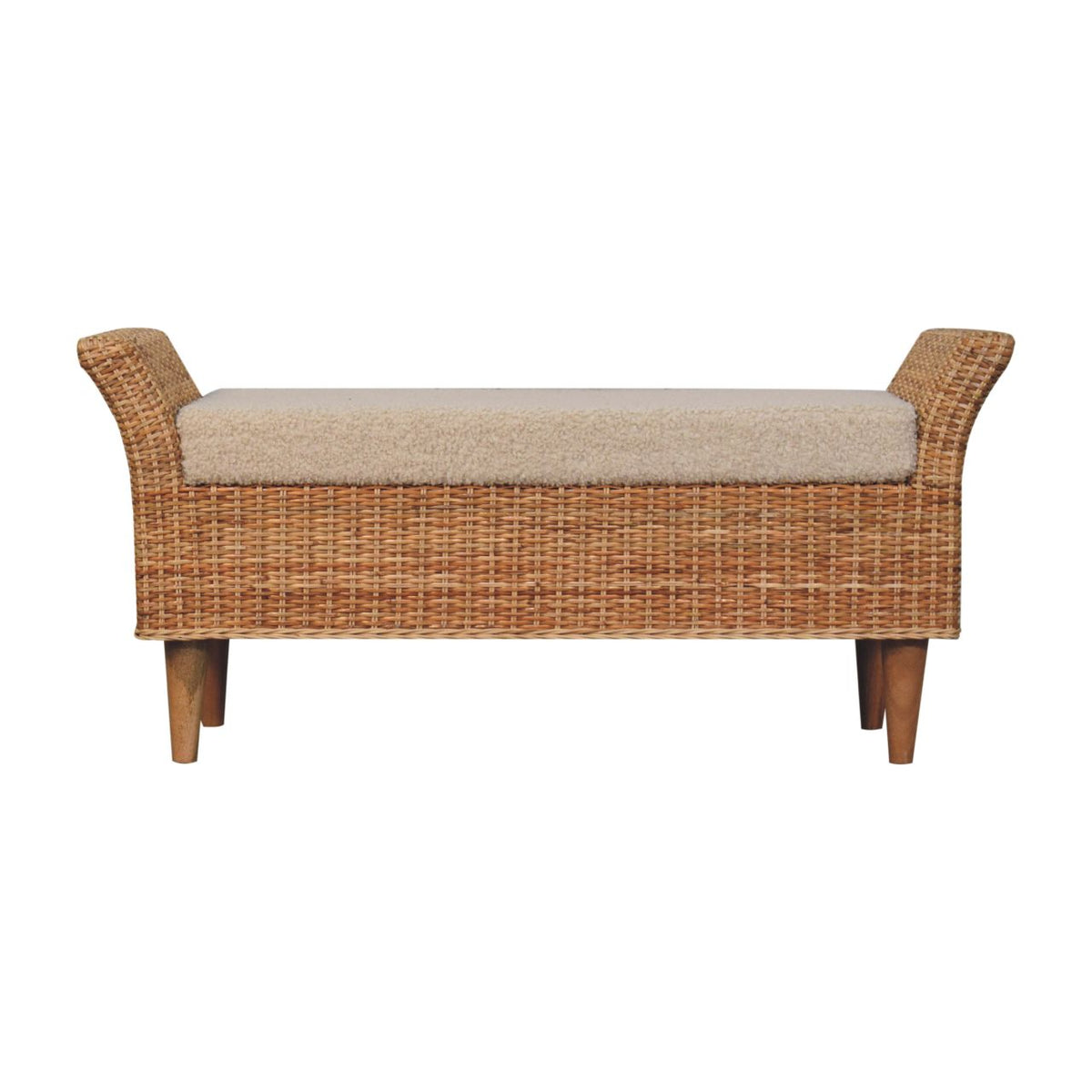 Riviera Woven Bouclé Bench