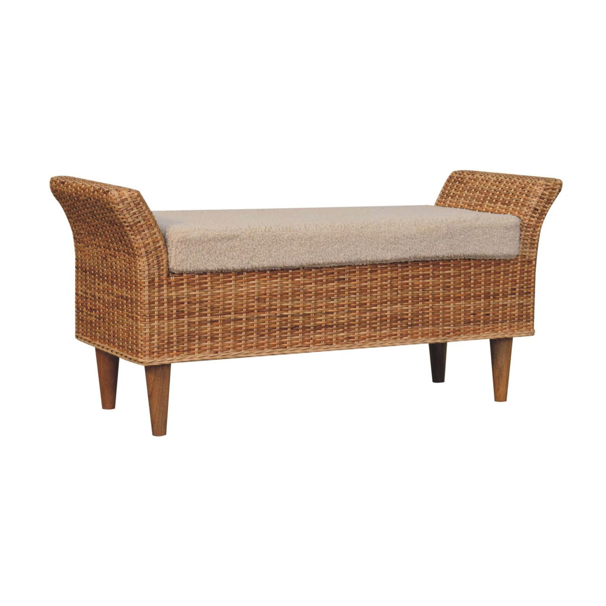 Riviera Woven Bouclé Bench