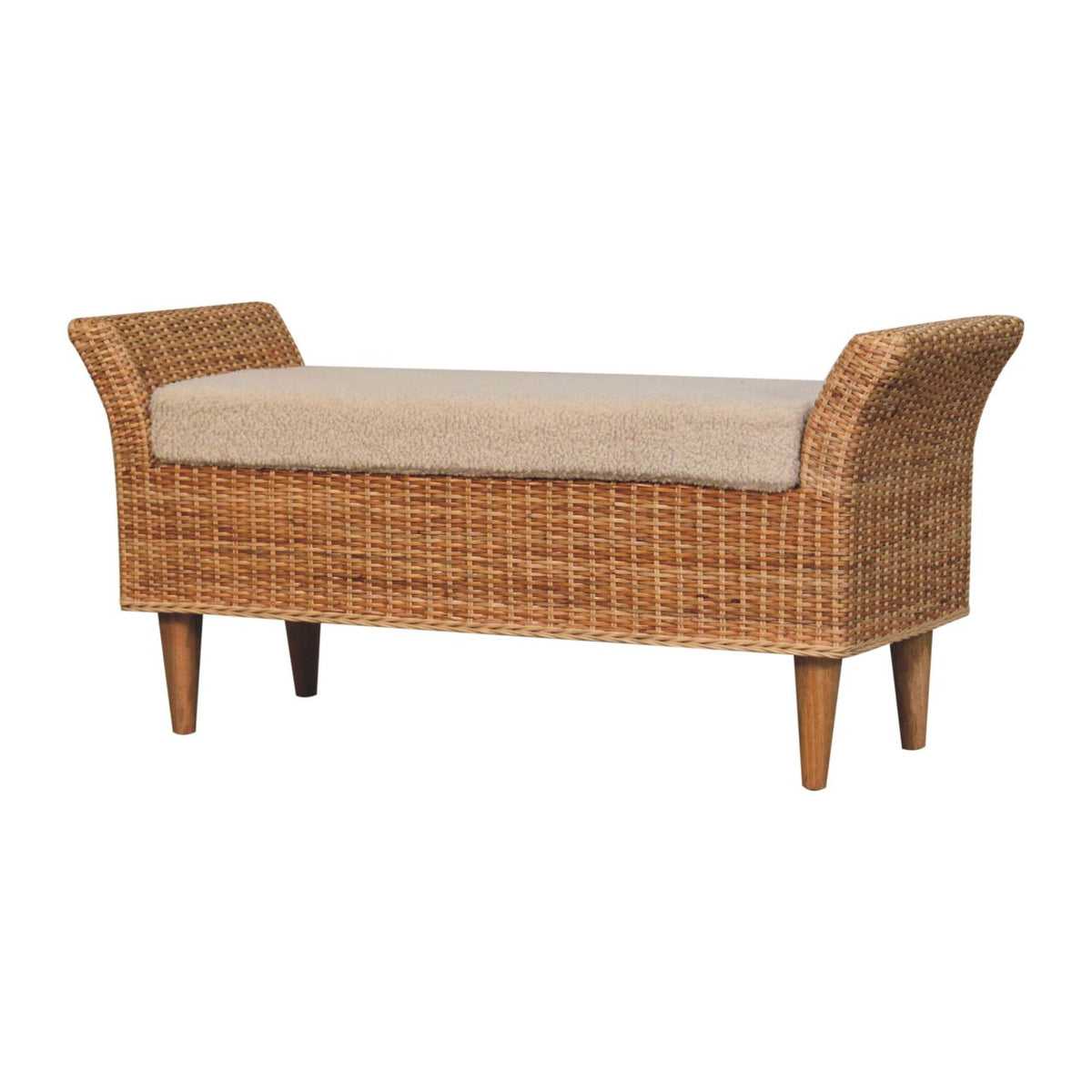 Riviera Woven Bouclé Bench
