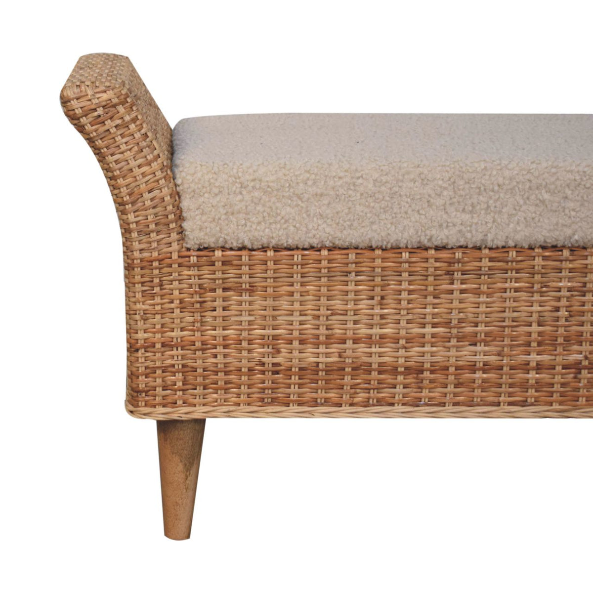 Riviera Woven Bouclé Bench