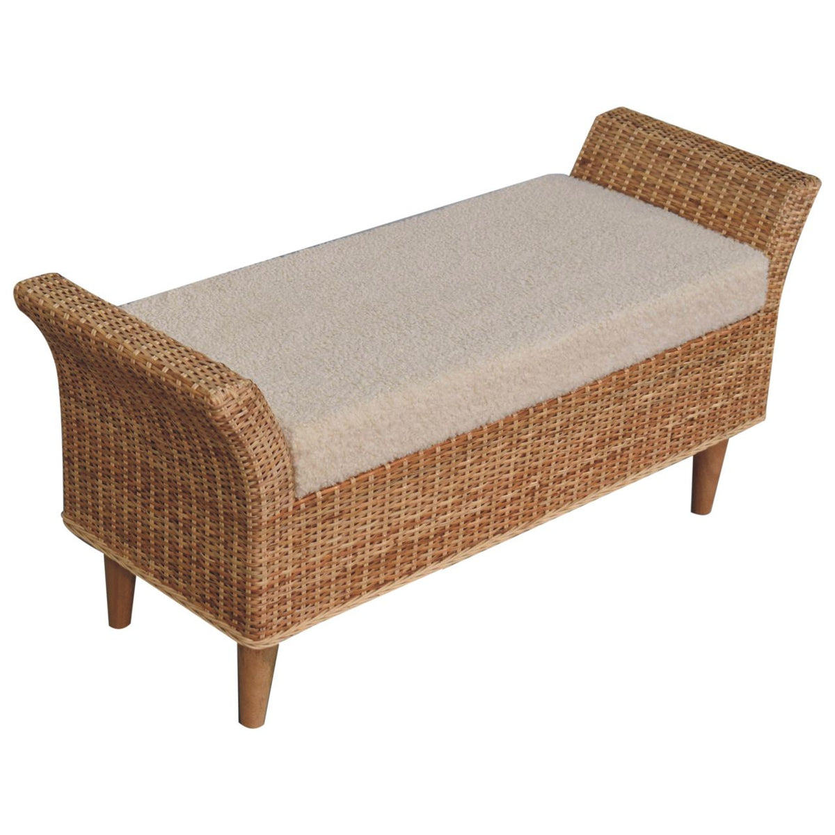 Riviera Woven Bouclé Bench