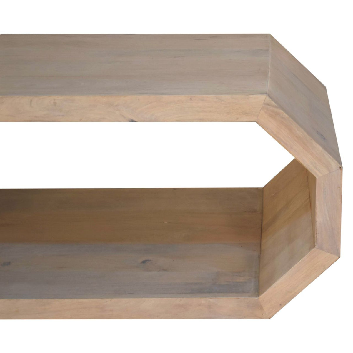 Hexagonal Solid Wood Coffee Table