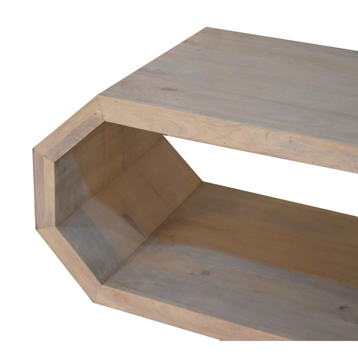 Hexagonal Solid Wood Coffee Table