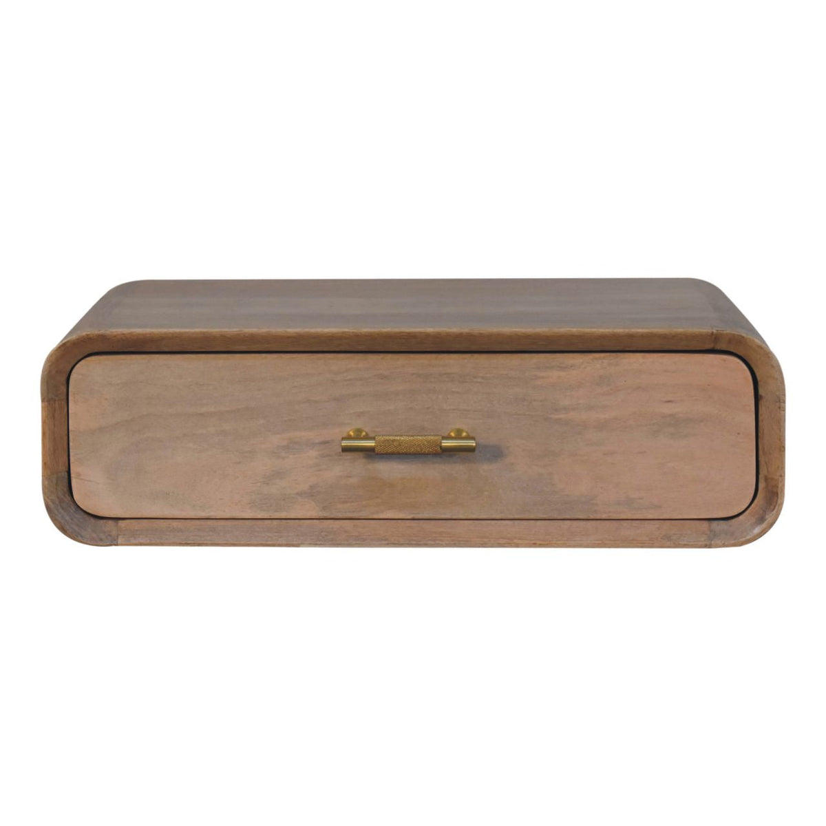 Sonoma T-Bar Wall-Mounted Solid Mango Wood Bedside Table – Oak-Ish Finish