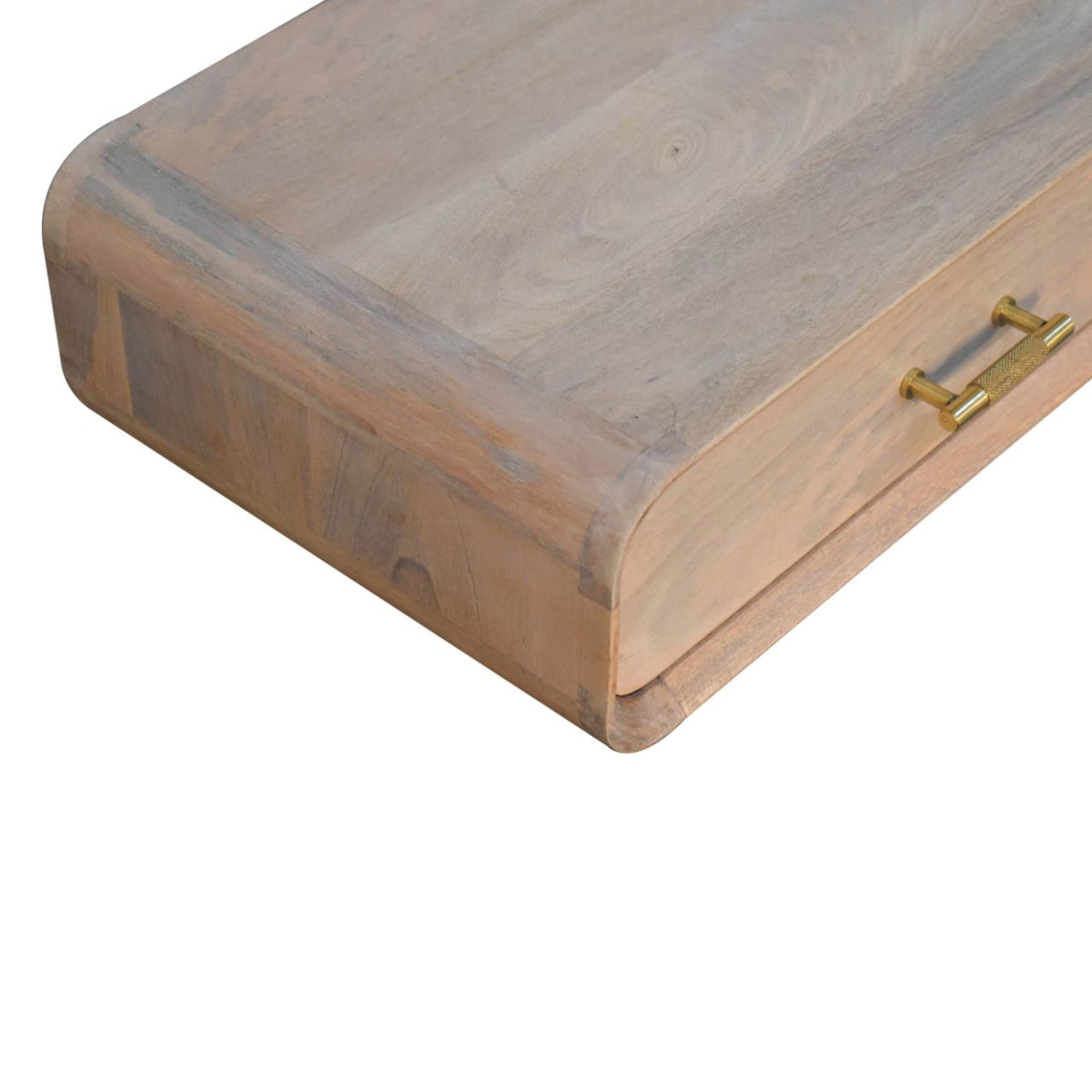 Sonoma T-Bar Wall-Mounted Solid Mango Wood Bedside Table – Oak-Ish Finish