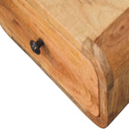 Avora Mini Floating 1-Drawer Solid Mango Wood Nightstand – Oak-Ish Finish