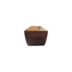 Crescent Solid Mango Wood Floating Wall Shelf – Chestnut Finish