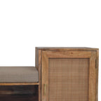 Larissa 2 Slot Solid Mango Wood Bench Unit – Oak-Ish Finish