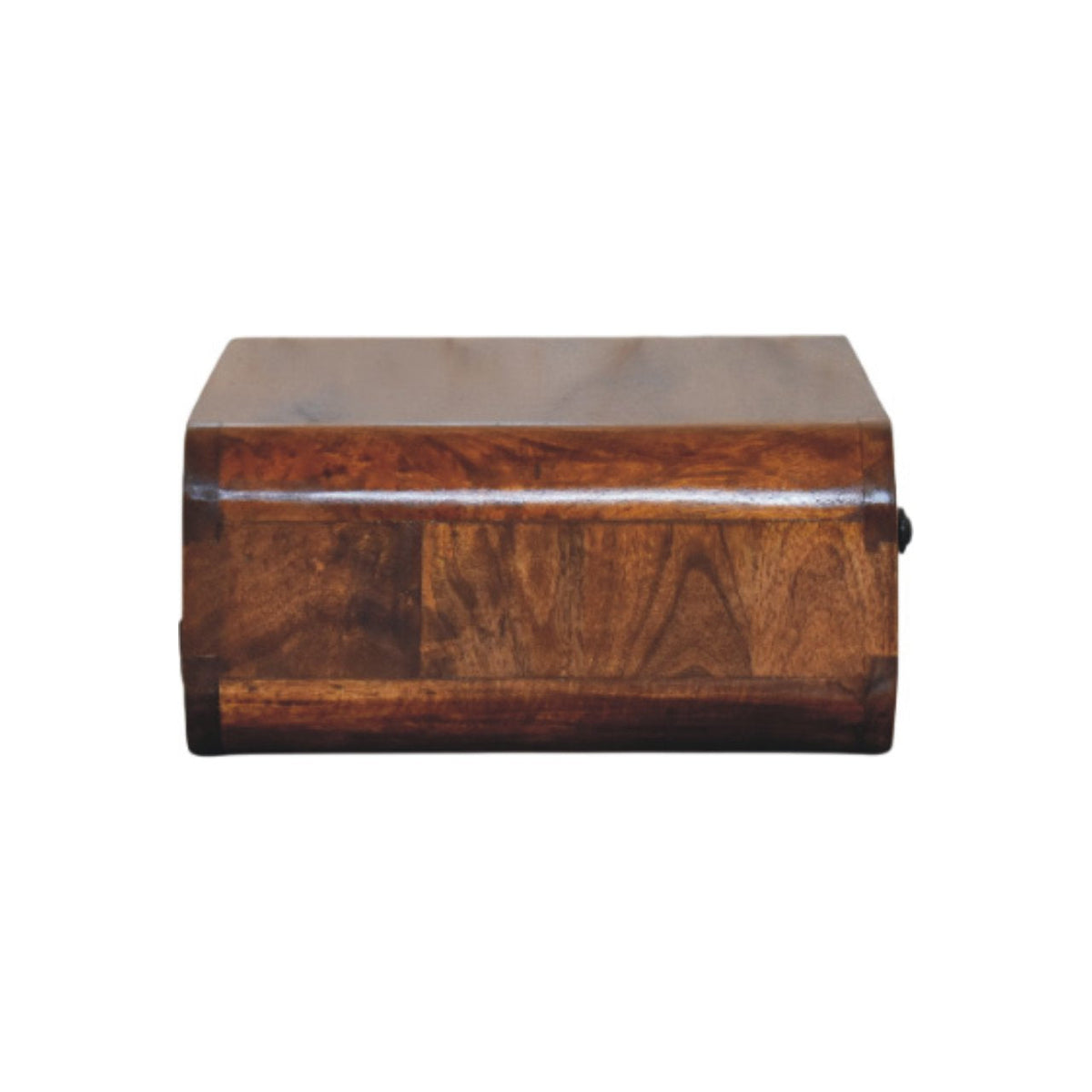 Avora Wall-Mounted 1-Drawer Solid Mango Wood Nightstand – Chestnut Finish