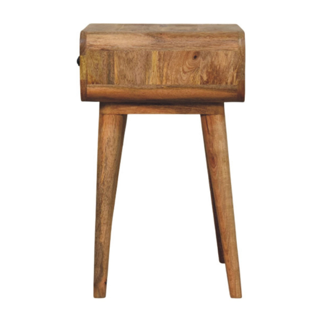 Avora Solid Mango Wood Nightstand with 1 Drawer – Oak-Ish Finish