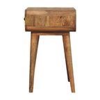 Avora Solid Mango Wood Nightstand with 1 Drawer – Oak-Ish Finish
