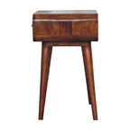 Avora Solid Mango Wood 1-Drawer Nightstand – Chestnut Finish