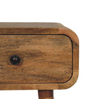 Avora Mini Solid Mango Wood Nightstand with 1 Drawer – Oak-Ish Finish