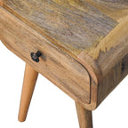 Avora Mini Solid Mango Wood Nightstand with 1 Drawer – Oak-Ish Finish
