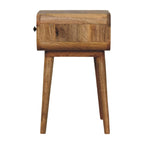 Avora Mini Solid Mango Wood Nightstand with 1 Drawer – Oak-Ish Finish