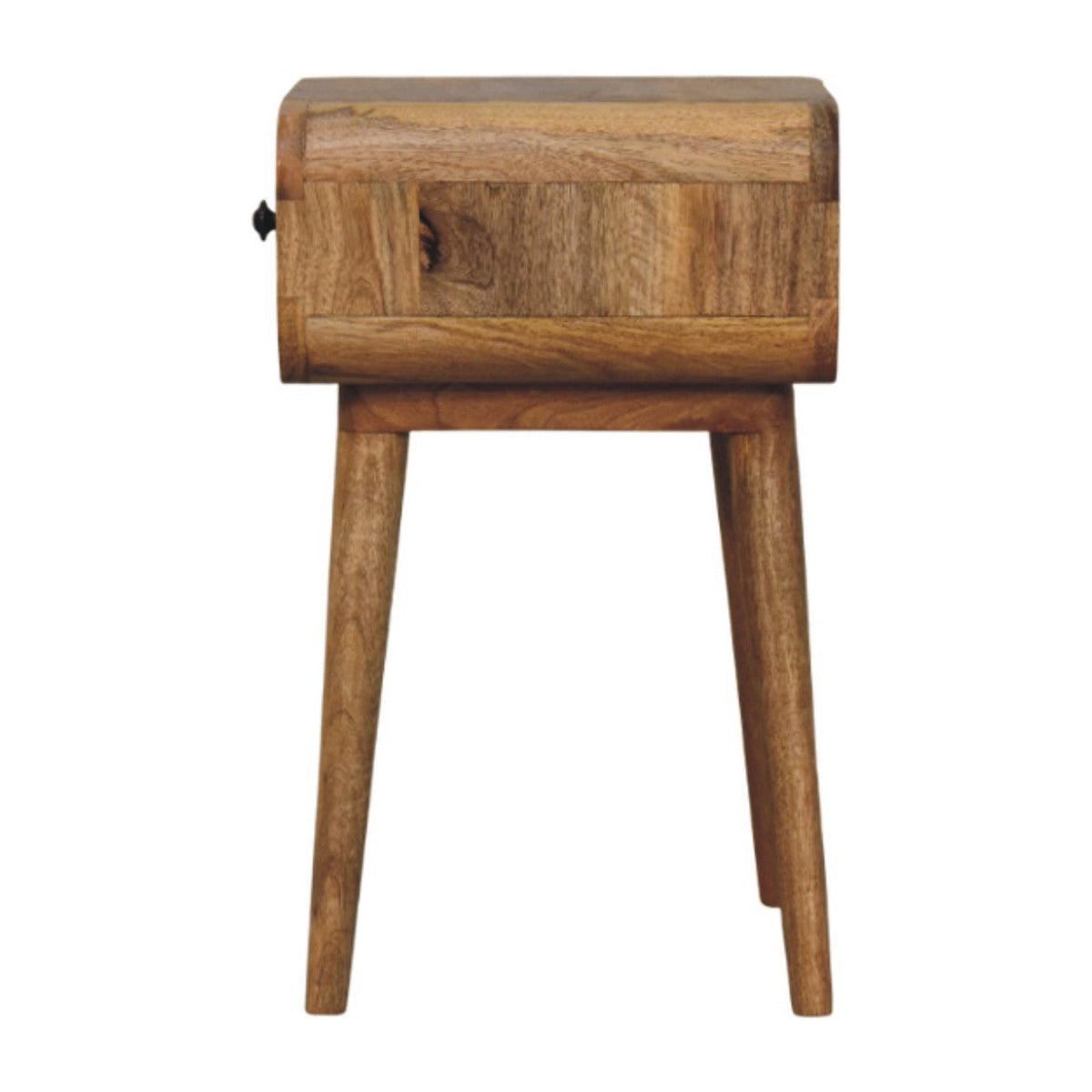 Avora Mini Solid Mango Wood Nightstand with 1 Drawer – Oak-Ish Finish