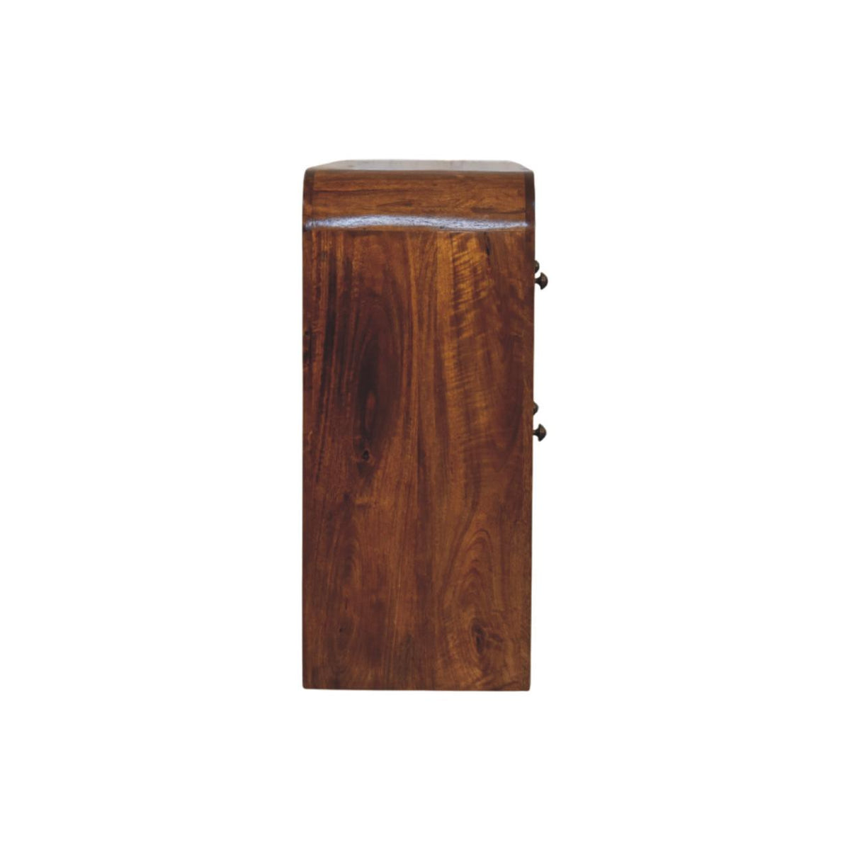 Darcy Solid Mango Wood Chest – Chestnut Finish, 3-over-3 Drawer Layout