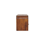 Darcy 3 Drawer Open Shelf Solid Mango Wood Media Unit – Chestnut Finish