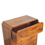 Newton 3-Drawer Solid Mango Wood Chest – Chestnut Finish