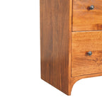 Newton 3-Drawer Solid Mango Wood Chest – Chestnut Finish