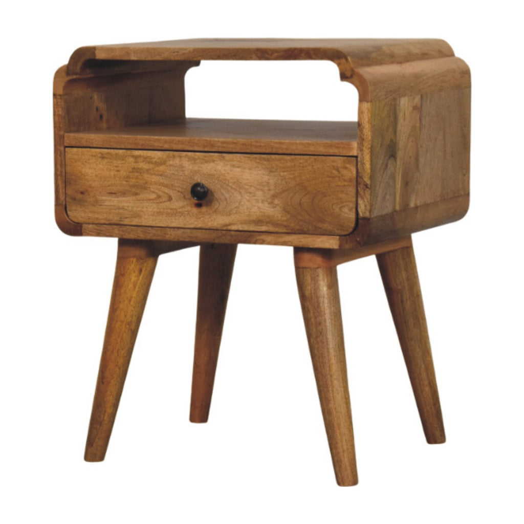 Newton Solid Mango Wood Nightstand – Oak-Ish Finish