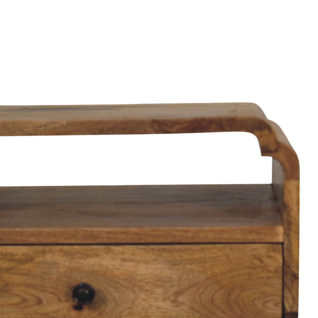 Newton Solid Mango Wood Nightstand – Oak-Ish Finish