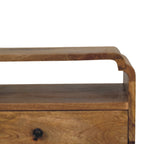 Newton Solid Mango Wood Nightstand – Oak-Ish Finish