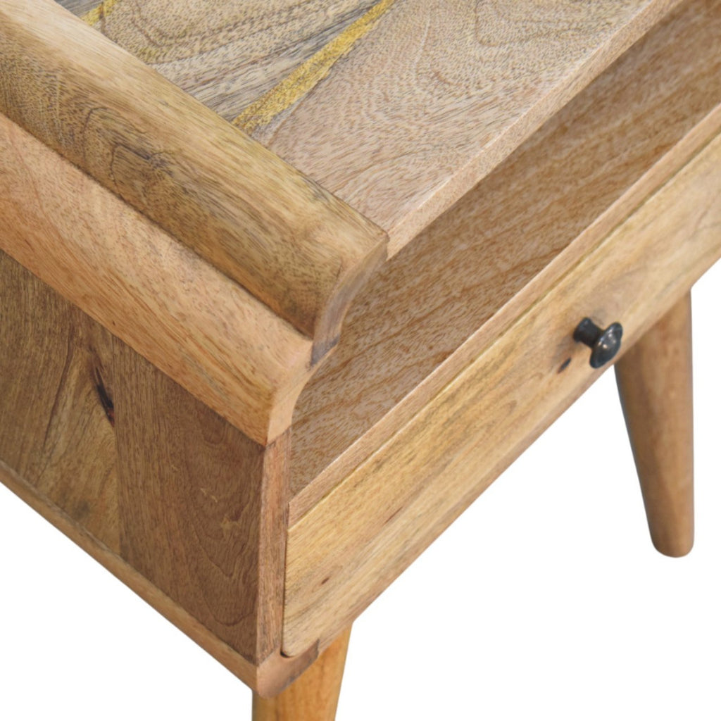 Newton Solid Mango Wood Nightstand – Oak-Ish Finish