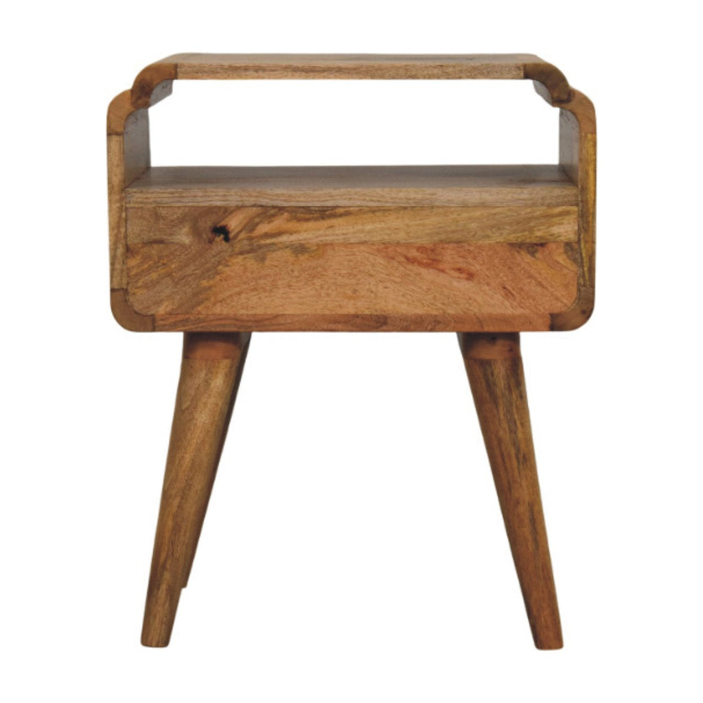 Newton Solid Mango Wood Nightstand – Oak-Ish Finish