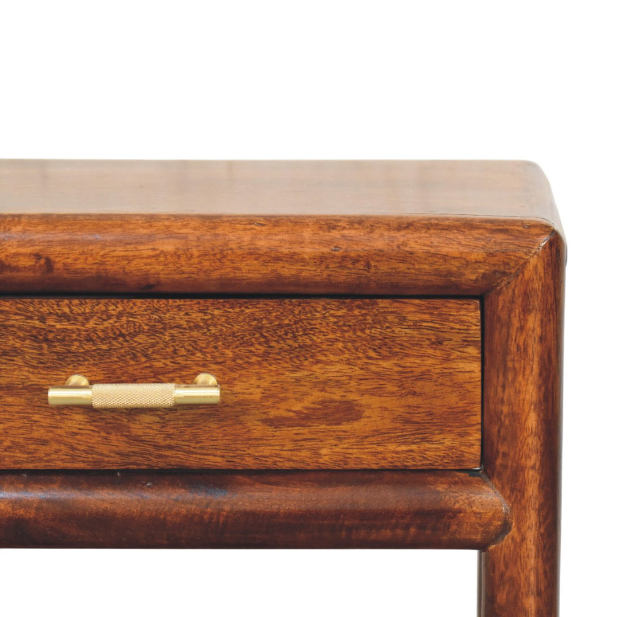 Regency Solid Mango Wood Nightstand – Chestnut Finish