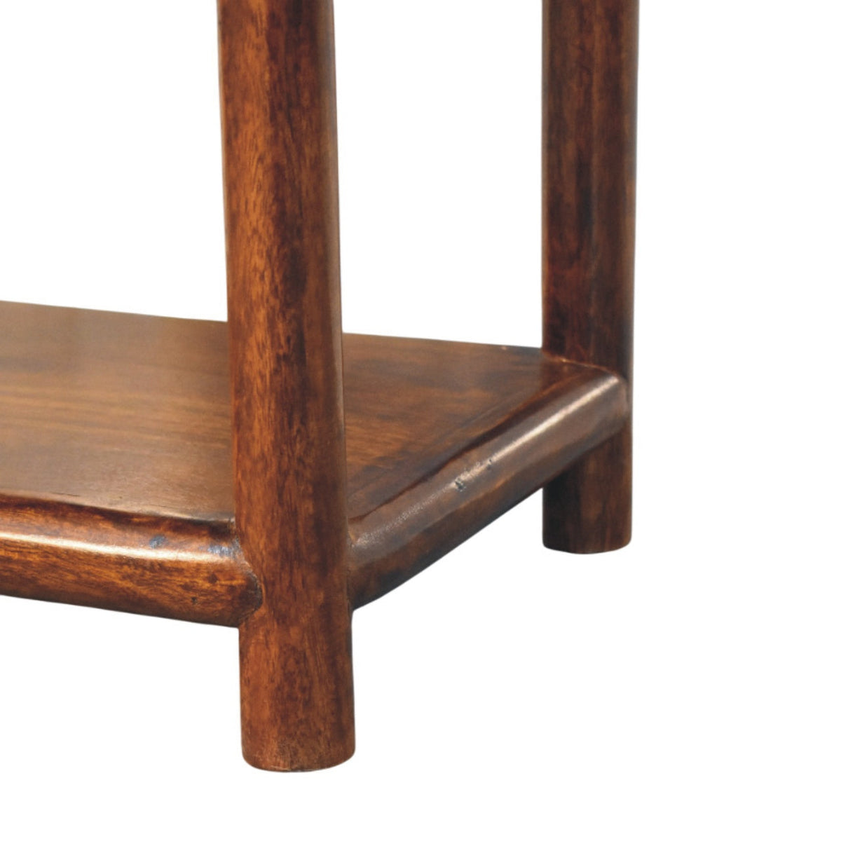 Regency Solid Mango Wood Nightstand – Chestnut Finish