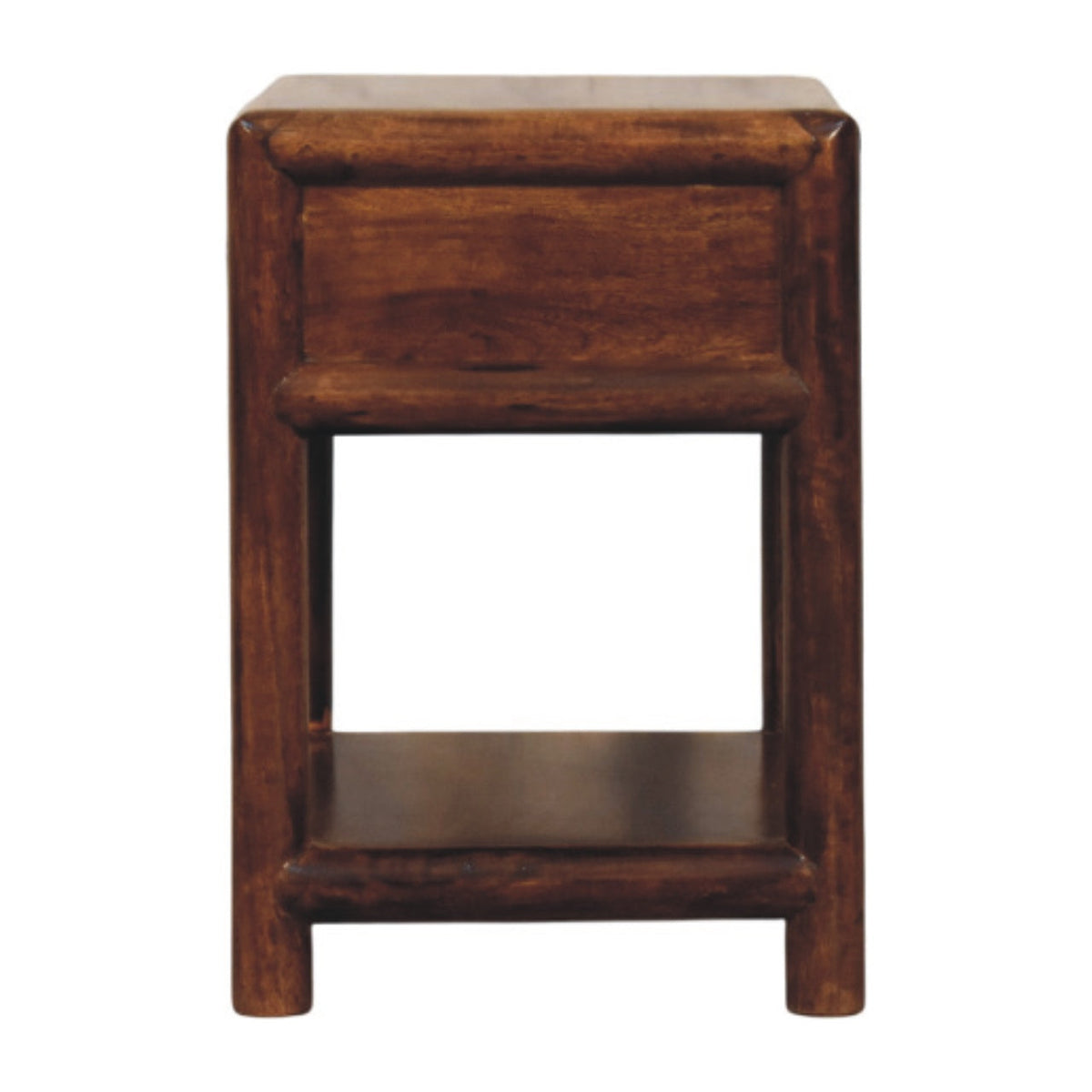 Regency Solid Mango Wood Nightstand – Chestnut Finish