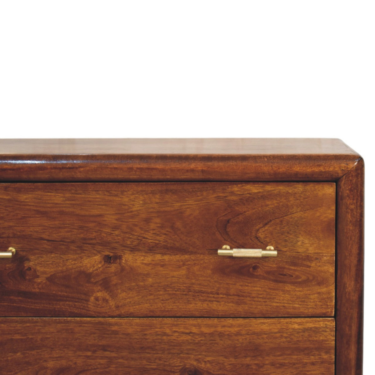 Regency 3-Drawer Solid Mango Wood Chest – Chestnut Finish