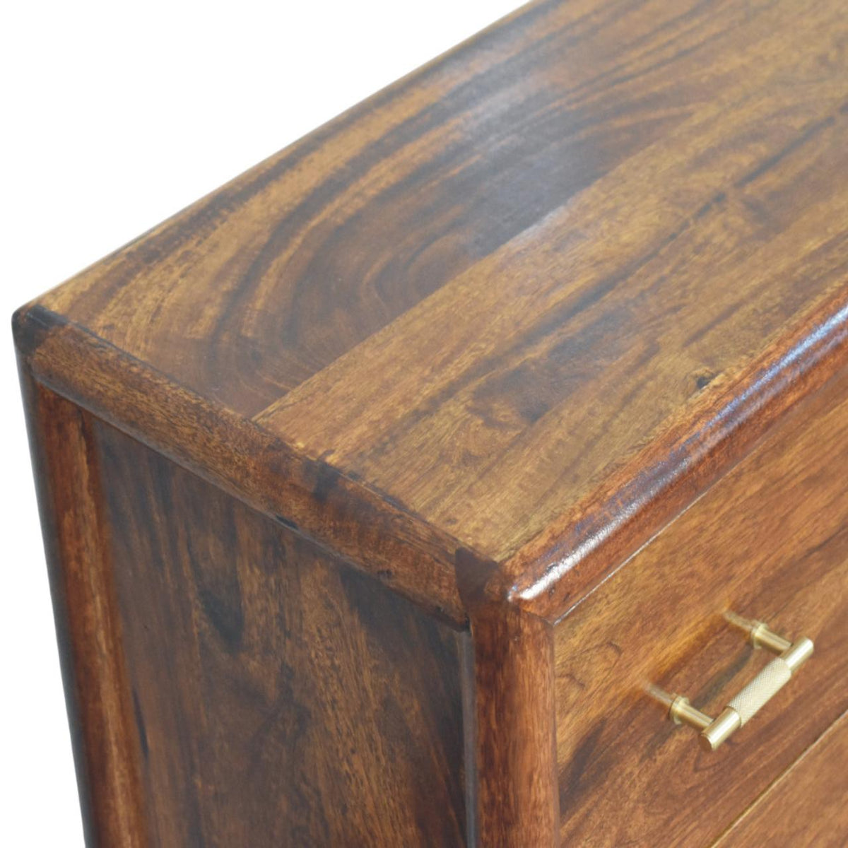 Regency 3-Drawer Solid Mango Wood Chest – Chestnut Finish