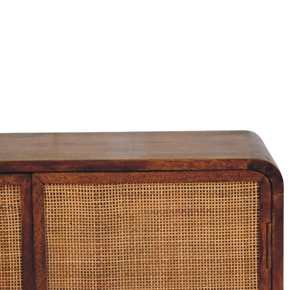 Larissa 2 Door Solid Mango Wood Cabinet – Chestnut Finish