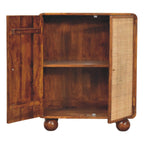Larissa 2 Door Solid Mango Wood Cabinet – Chestnut Finish