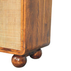 Larissa 2 Door Solid Mango Wood Cabinet – Chestnut Finish