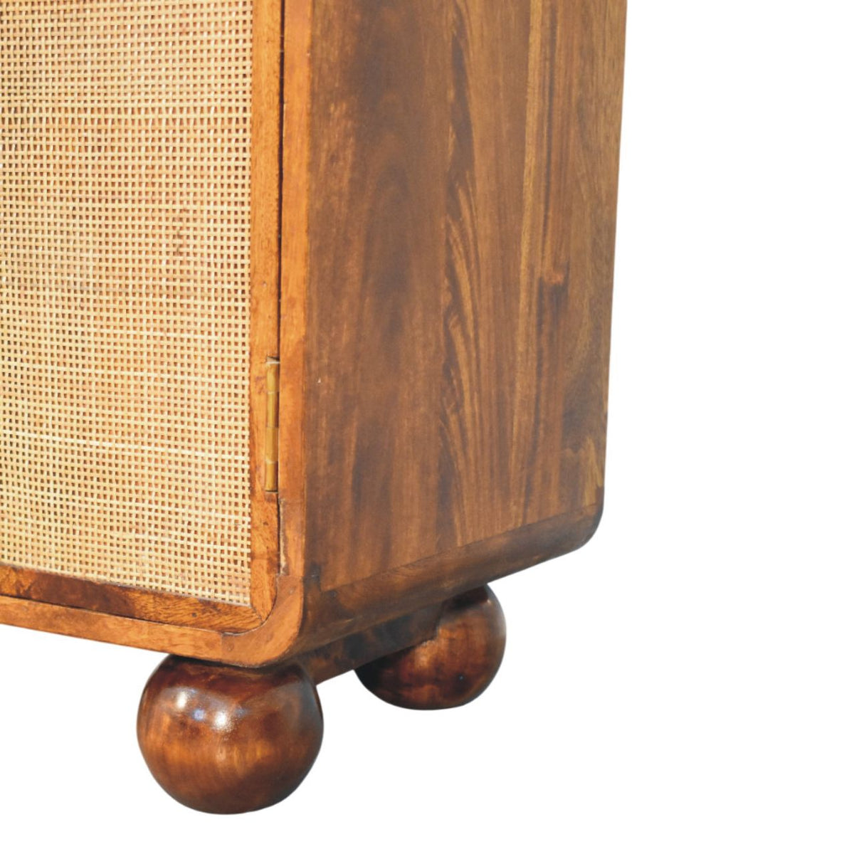 Larissa 2 Door Solid Mango Wood Cabinet – Chestnut Finish