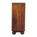 Larissa 2 Door Solid Mango Wood Cabinet – Chestnut Finish