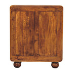 Larissa 2 Door Solid Mango Wood Cabinet – Chestnut Finish