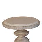 Bellis Marble Solid Mango Wood Accent Table – Salted Oak Finish