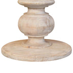 Bellis Marble Solid Mango Wood Accent Table – Salted Oak Finish