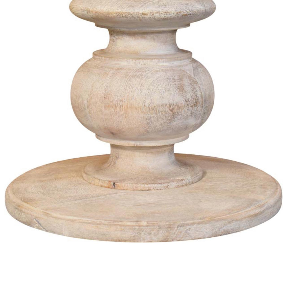 Bellis Marble Solid Mango Wood Accent Table – Salted Oak Finish