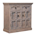 Jaipur Lattice Solid Mango Wood Sideboard – Acid Wash Finish