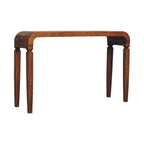 Arcus Solid Mango Wood Console Table – Amber Oak Finish