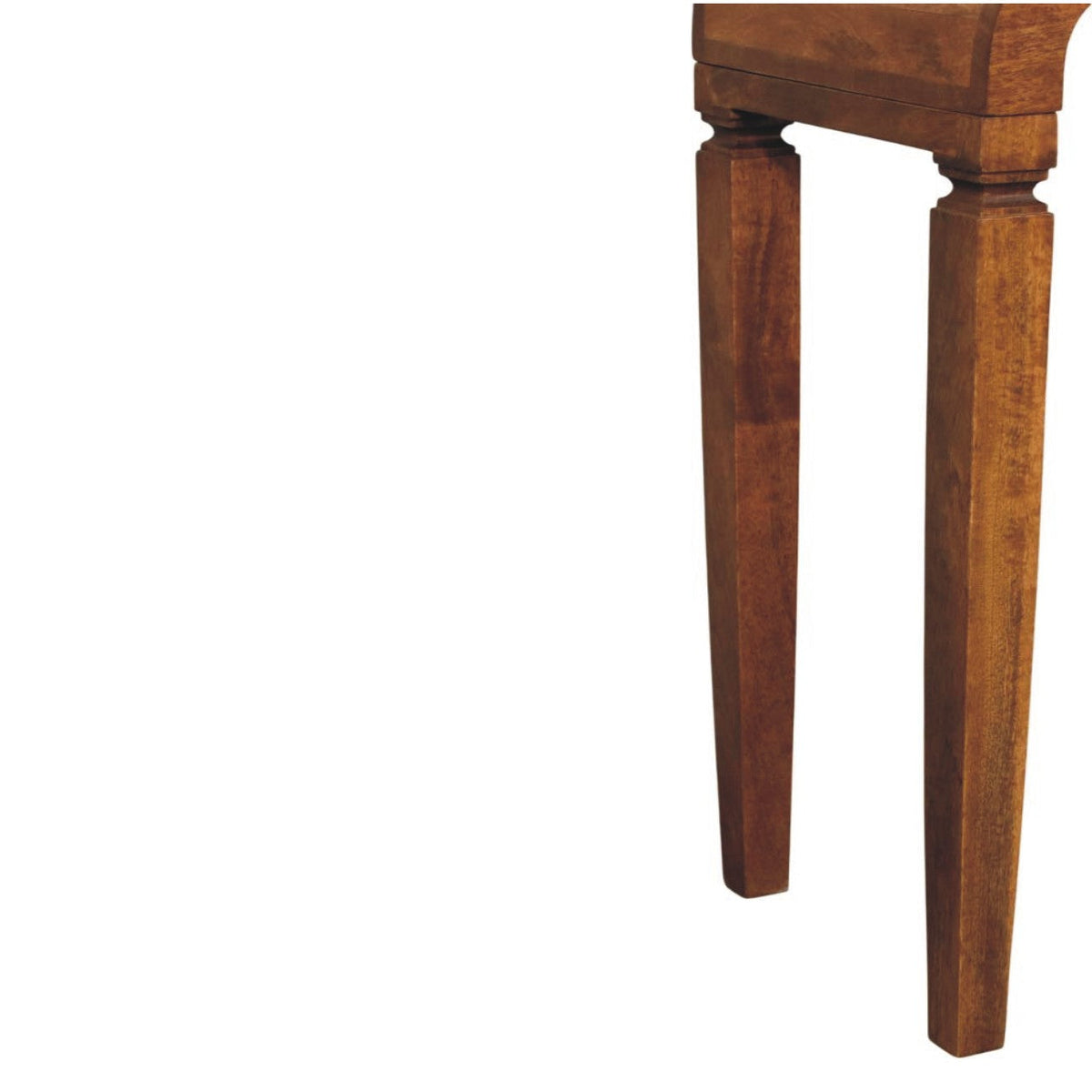 Arcus Solid Mango Wood Console Table – Amber Oak Finish